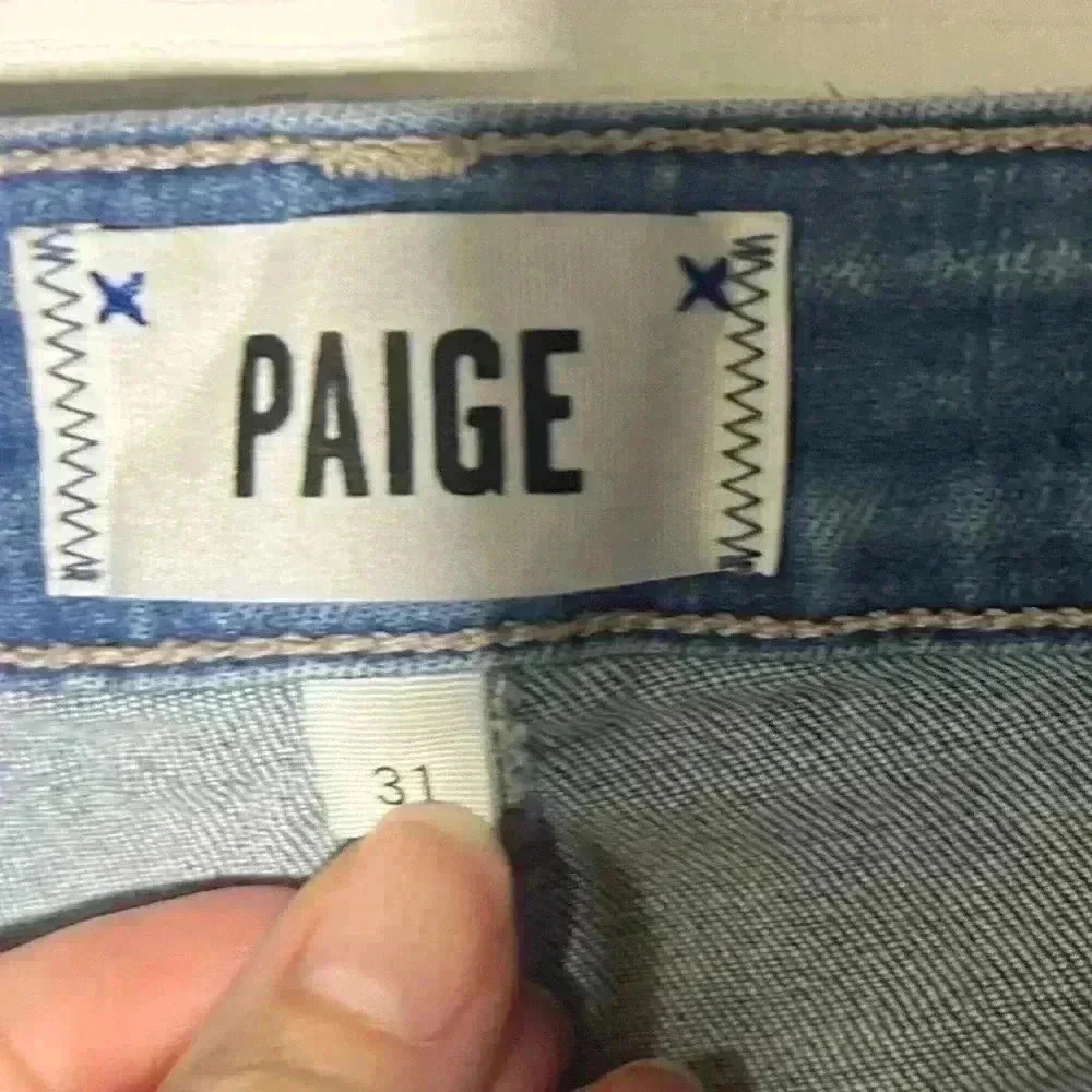 Paige Jimmy Jimmy Crop Jeans Womens Size 31 Distressed Vintage Venice - Picture 8 of 12